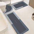 thumbnail image 2 of Ohufall 47in 3 Piece Bathroom Mat Set Rubber Back Non Slip Super Absorbent Washable For Home Hotel Shower, 2 of 9