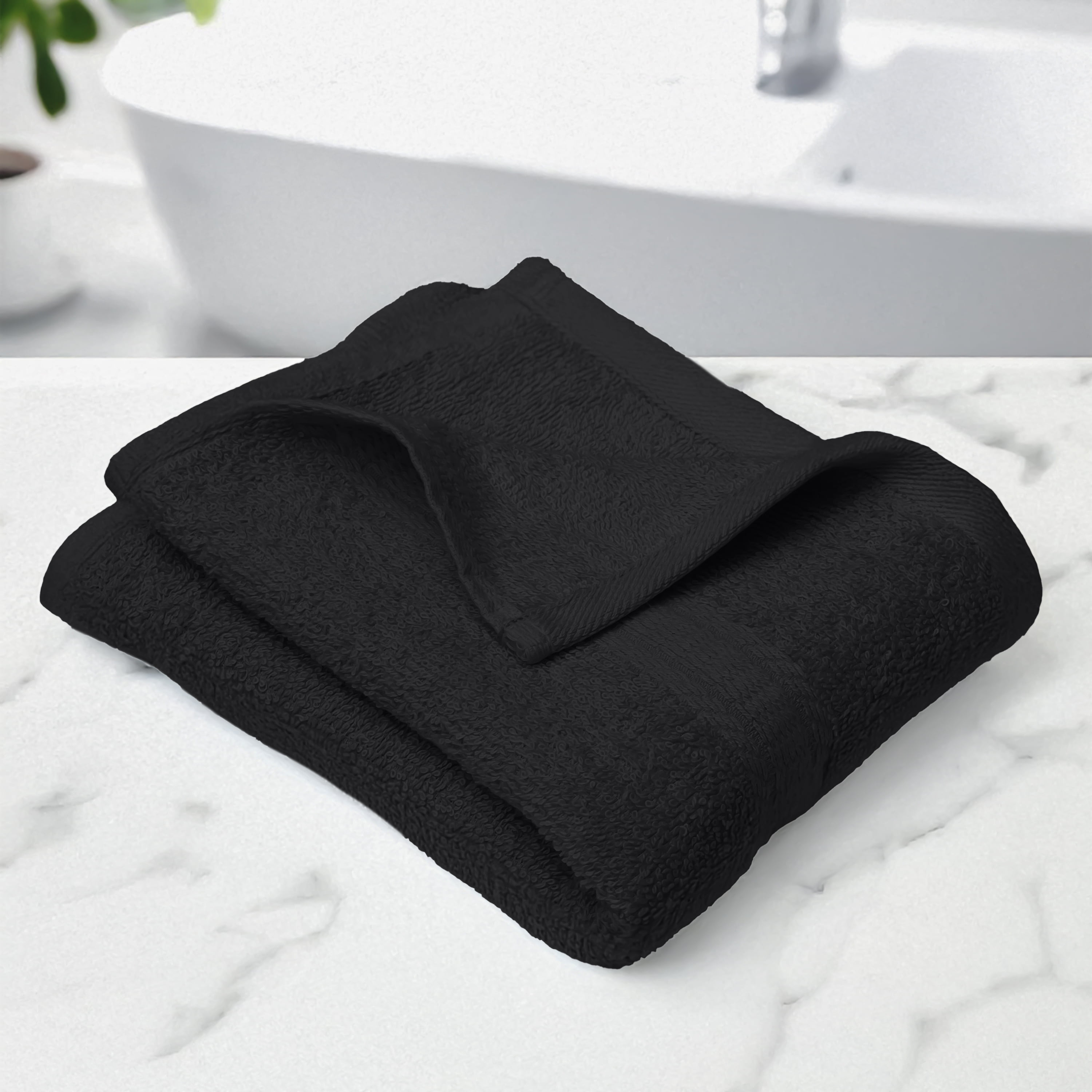 Mainstays Basics Solid Hand Towel, Soft & Durable, 100% Cotton