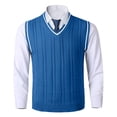 thumbnail image 1 of SHIXIAOO Male Knitted Vest Vest V Neck Sleeveless Padded Sweater Vest Open Cardigan plus Man Sweater for Men Sweaters for Men Cardigan Open Front with Hood Cropped Cardigan Sweaters for Men Sweaters, 1 of 8