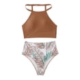 thumbnail image 1 of Womens Bathing Suits Two Piece Womens Solid Bikini Strap Bikini Deep V Sexy Split Swimsuit Set Two Piece Set Swimming Suit Two Piece Bathing Suits for Women Two Piece Sets for Women, 1 of 4