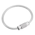 thumbnail image 1 of Unique Bargains 90mm Length PVC Coated Stainless Steel Keyring Loop Cable Silver 4 Count, 1 of 6
