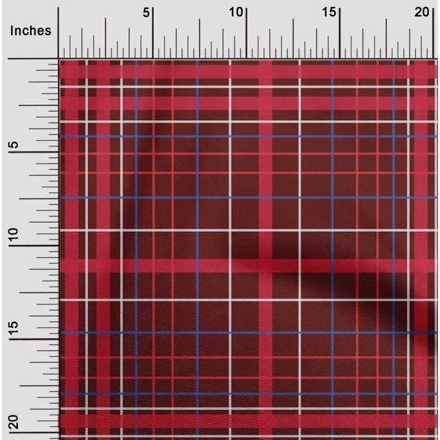oneOone Georgette Viscose Fabric Madras Check Decor Fabric Printed BTY 42 Inch Wide