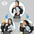 thumbnail image 2 of TwinGo Original Baby Carrier (Black Blue & Orange) - Fully Adjustable Tandem Carrier and Separates into 2 Single Carriers for Men Woman Twins and Babies 10-45 lbs, 2 of 5
