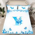 thumbnail image 2 of Erosebridal Monogrammed Full Sheet Sets,Personalized Initial Bedding Full Size,Letter Decoration,Lightweight,4-Piece, 2 of 7