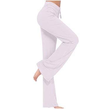 zanvin Wide Leg Pants For Women Loose High Waist Workout Out Leggings Casual Trousers Yoga Gym Pants,White