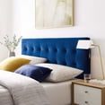thumbnail image 4 of Modway Emily Tête de Lit Capitonnée en Velours de Performance Grand Lit, Bleu Marine, 4 of 5