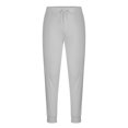 thumbnail image 3 of Meichang Mens Jogger Sweatpants,Elastic Waist Drawstring Track Pants Ripstop Cotton Sports Pants Outdoor Straight Tapered Work Trousers with Pockets Gray M, 3 of 5
