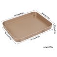 thumbnail image 2 of Boyijia Rectangle Non-stick Baking Tray Carbon Steel Kitchen Cake Bread Biscuit Baking Pan Tool brown, 2 of 5
