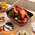 thumbnail image 4 of Wekvgz Roasting Pan with Rack Carbon Steel Turkey Roaster Pan with Handle Nonstick Roasting Tins Temperature Resistant Roasting Tray Chicken Roaster Pan with Handle for Turkey Chicken, 4 of 10