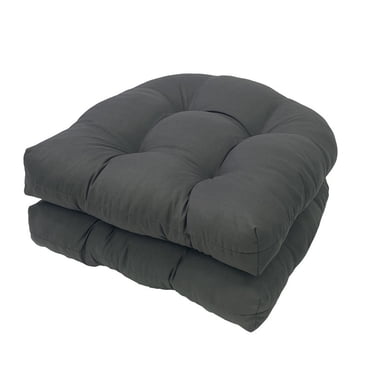 Xiao Hua two-piece outdoor cushion set, suitable for terrace furniture, 19x19 inches, replaceable furniture cushion, suitable for rattan chairs, dining chairs, etc. gray