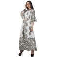 thumbnail image 4 of Moomaya Printed High Low Crop Top Kurti Palazzo Set Ethnic Indian Clothing Set For Womens, 4 of 8