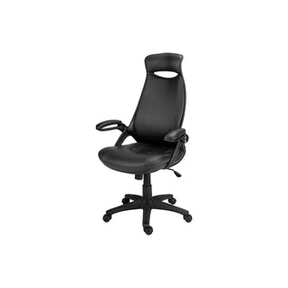 Monarch Specialties 7276 Multi-Position Office Chair - Black Leather-Look