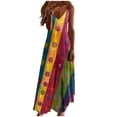 thumbnail image 2 of Babysbule Liquidation Robes d'Été pour Femmes, Robe d'Été Décontractée pour Femmes à Imprimé, Col en V, Sans Manches, Grande Taille, à Bretelles Spaghetti, 2 of 5