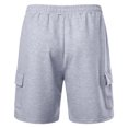 thumbnail image 4 of FcBaudy Mens Shorts, Shorts Men, Half Shorts Pants Man Fashion Leisure Solid Color Multiple Pockets Draw Rope Five Quarter Pants Men Polyester Blouse And Pants, 4 of 5