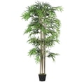 thumbnail image 1 of Outsunny 6FT Artificial Bamboo Tree in Pot with 1530 Leaves, Green, 1 of 10