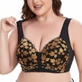 thumbnail image 2 of Plus Size Bra No Underwire Vest Style Lace Front Button Bra Women Bras plus Size Pack Sports Bras Underwire Strong Support Sports Bras for Women Staples Bra Bra's for Women, 2 of 9