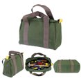 thumbnail image 1 of mmirethe Canvas Tool Bag With Shoulder Strap Solid Base Heavy Duty Storage Toolbag green 16 inch, 1 of 6
