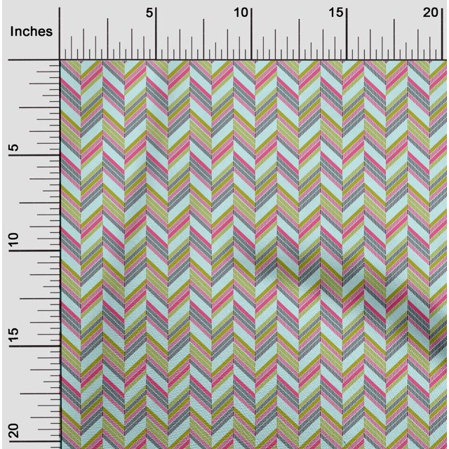 oneOone Viscose Chiffon Fabric Herringbone Geometric Fabric Prints By Yard 42 Inch Wide