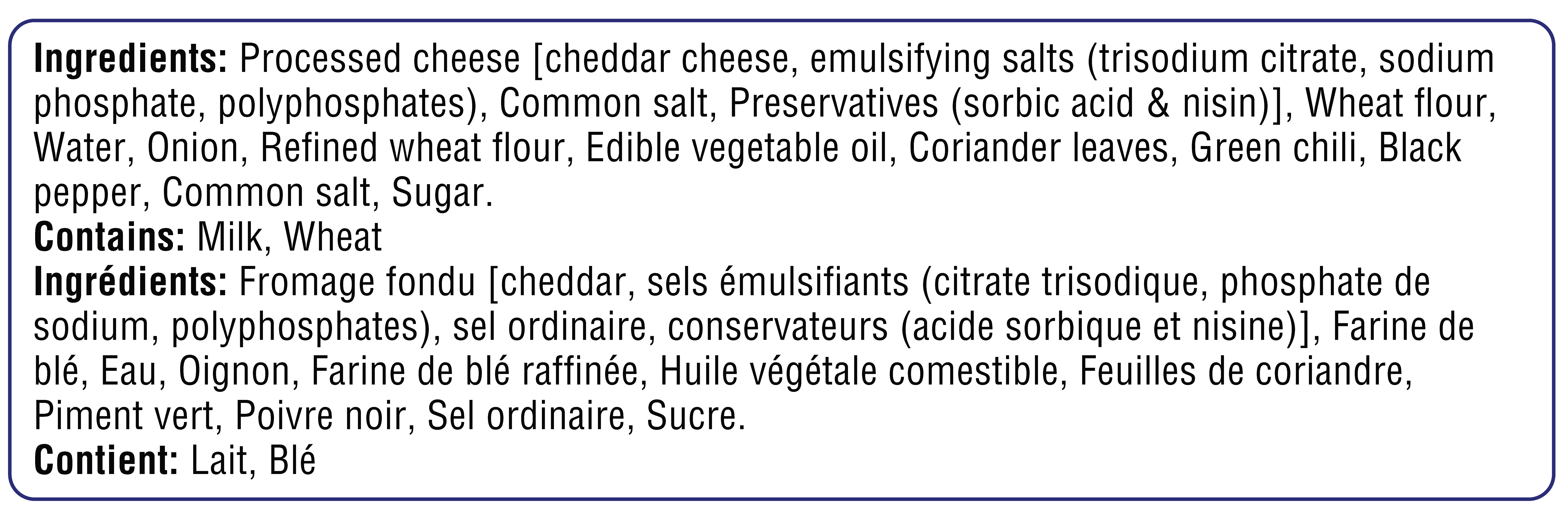 Amul Cheese Onion Paratha 500g Délicieux pain plat indien farci de fromage Amul et d'oignons ajoutés