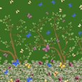thumbnail image 1 of Soimoi Green Cotton Poplin Fabric Insect & Tree Panel Print Fabric by Yard 56 Inch Wide, 1 of 1