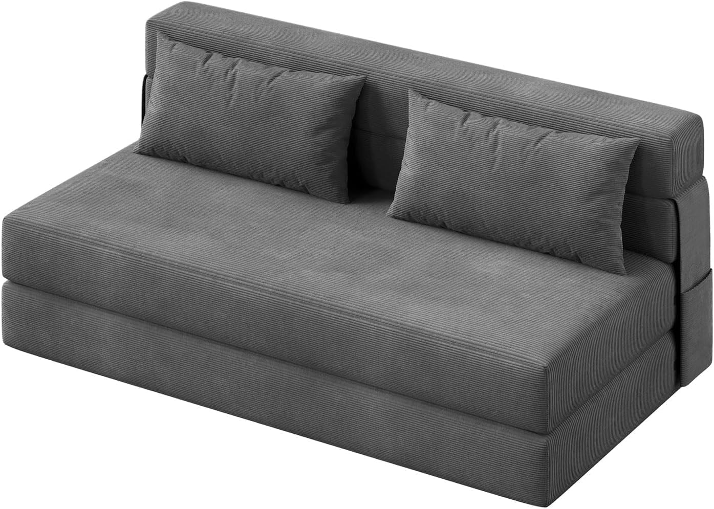 YUSAZENS 80" x 60" x 6" Folding Sofa Bed Sleeper Chair, Single Size Futon Couch with Pillow, Space-Saving Foldable Mattress for Dorm, Living Room, Office