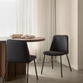 thumbnail image 2 of Bouclair Black Faux Leather and Metal Dining Chair, 2 of 10