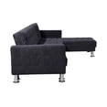 thumbnail image 3 of Velago Attalens Adjustable Polyester Sectional Sleeper Sofa, Dark Grey, 3 of 6