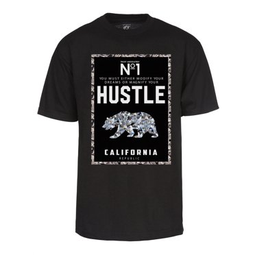 Men's California Republic Hustle Short-Sleeve T-Shirt - Black, Small