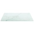 thumbnail image 2 of vidaXL Table Blanche 30x30 cm 6 mm Verre Trempé avec Design Marbre, 2 of 4