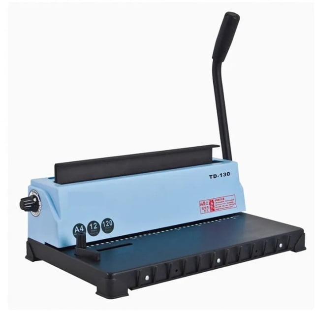 A4 Wire Binding Machine Double Loop Wire Binder Office Binding Iron Ring 34 Square Holes Punch Holes And Binding 2 In 1 Combo ,Easy to Use