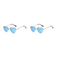 thumbnail image 2 of maskred PVC Heart-Shaped Glasses Non-Slide Silicone Nose Pads And Mulitple Colours For Chic Look Gold Metal silver frame skyblue 2Set, 2 of 6