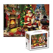 Christmas Puzzles 1000 Piece Jigsaw Puzzles for Adults and Kids Educational Intellectual Decompressing Puzzle Game Toys Gift