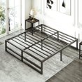 thumbnail image 1 of Amolife King Size Metal Platform Bed Frame with 14" Under Bed Storage, 1 of 9