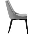 thumbnail image 3 of Modway Viscount 19" Solid Rubberwood and Fabric Dining Chair, Light Gray, 3 of 5