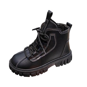 Gubotare Boots for Little Girls Girls Ankle Boots with Side Zipper Chelsea Booties Low Heels Girl Fashion Shoes for Toddler/Little Kid/Big Kid Size 1 (Black,Big Kids 1)