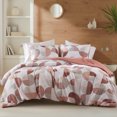 thumbnail image 1 of Regency Heights Full/Queen Size Comforter Set, Terracotta Bedding Set for All Seasons, 3-Piece Round Geometric Print Bedding Comforter Set, 1 of 9
