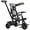 Grey, variant on Qaba Kids Tricycle 4 In 1 Trike with Reversible Angle Adjustable Seat Removable Handle Canopy Handrail Belt Storage Footrest Brake Clutch for 1-5 Years Old Red