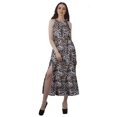 thumbnail image 1 of Moomaya Robe Imprimée Femme Fête Mariage Tenue de Fête Col Licou Robe Maxi en Rayonne, 1 of 4