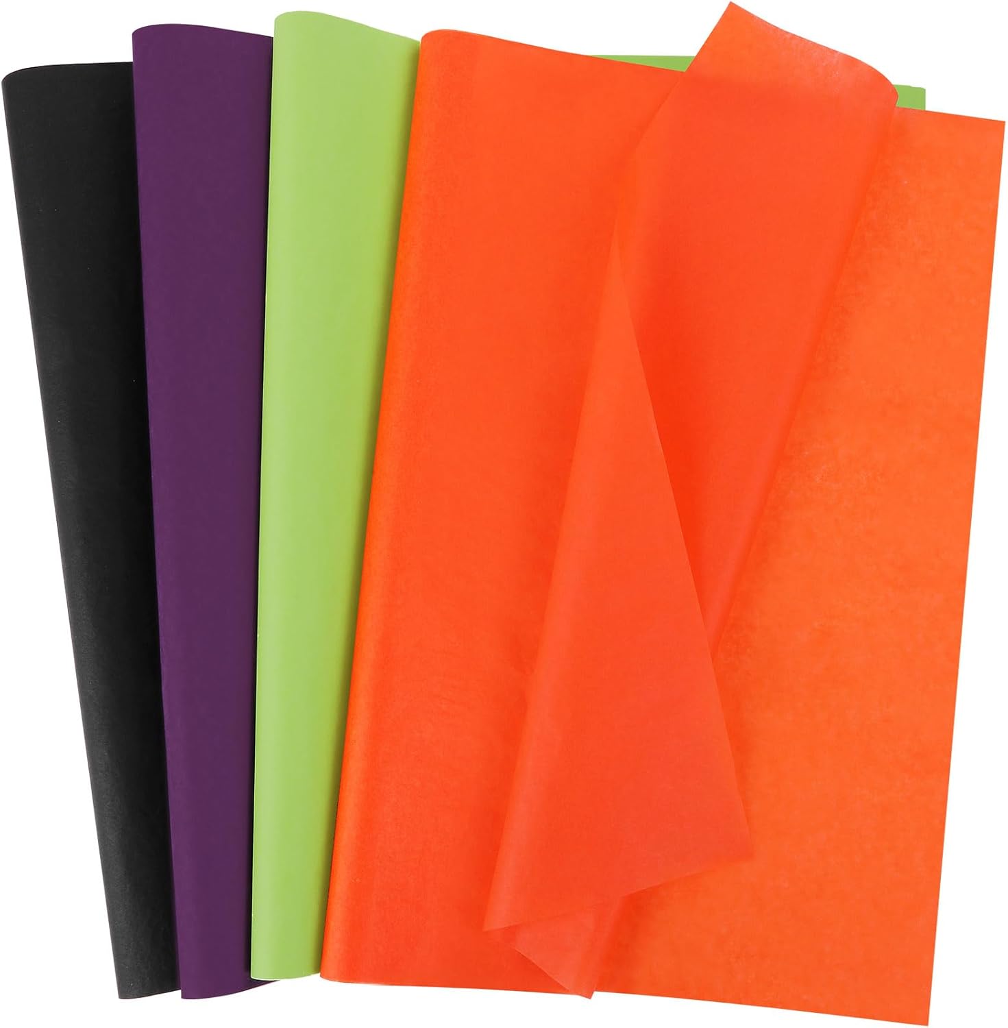 EcoNesxp Inch Black Purple 19 Inch Sheets Halloween Tissue Paper Orange Black Purple Green Tissue Paper Towels for Halloween Autumn Party Decorations DIY 100 Sheets Halloween Tissue Paper Orange Blac