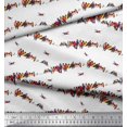 thumbnail image 3 of Soimoi Satin Silk Fabric Colorful Bird Printed Craft Fabric by the Yard 42 Inch Wide, 3 of 3