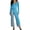 Style1-Light Blue dresses for women, variant on Mceream Long Dresses for Women Casual Trendy Fashion Crew Neck High Slit Midi Dresses Slim Fit Casual Solid Color Summer Dresses Green S