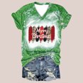 thumbnail image 1 of Meichang Hauts à Manches 3/4 pour Femmes Classiques de Noël Verre de Vin T-Shirts Graphiques Coupe Ample Col Rond Hauts Décontractés Cadeaux pour Femmes pour Noël, 1 of 4
