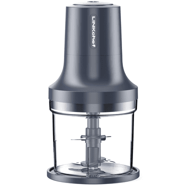 LINKChef Food Chopper, 3 Cup Food Processor, 260W Power Grinder with 4 Bi-Level Blades, Grey