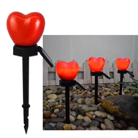 Valentine‘s Day Solar Stake Lights Waterproof Landscape Garden LED Heart Light for Walkway Backyard Decoration