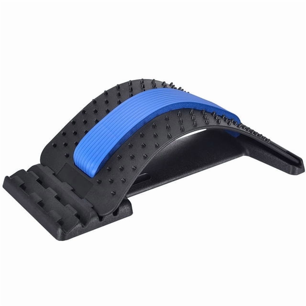 Back stretcher to relieve lower back pain, 4 adjustable levels lumbar Cracker Board Massager, stretching device for scoliosis, sciatica (blue)