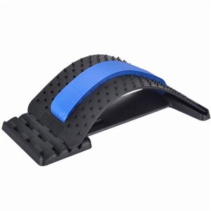 Civière arrière pour soulager la douleur du bas du dos, 4 niveau réglable lombaire Cracker Board Massager, dispositif d'étirement pour la scoliose, sciatique (bleu)