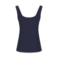 thumbnail image 4 of hotojiny Going out Tops for Women Sleeveless Ribbed Knit Slim Scoop Neck Tank Shirt Solid Color Basic Layering Shirts, 4 of 6