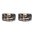 thumbnail image 4 of QualitChoice Bracelet Multi-layers Magnetic Buckle Leather Multi-colored Leopard Print Valentines Day Gifts Bracelets Hand Jewelry Light Brown 2Set, 4 of 6