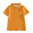 thumbnail image 1 of Polo pour Garçons Polo Uni pour Garçons Chandails de Rugby à Manches Courtes 13-14 Ans, 1 of 4