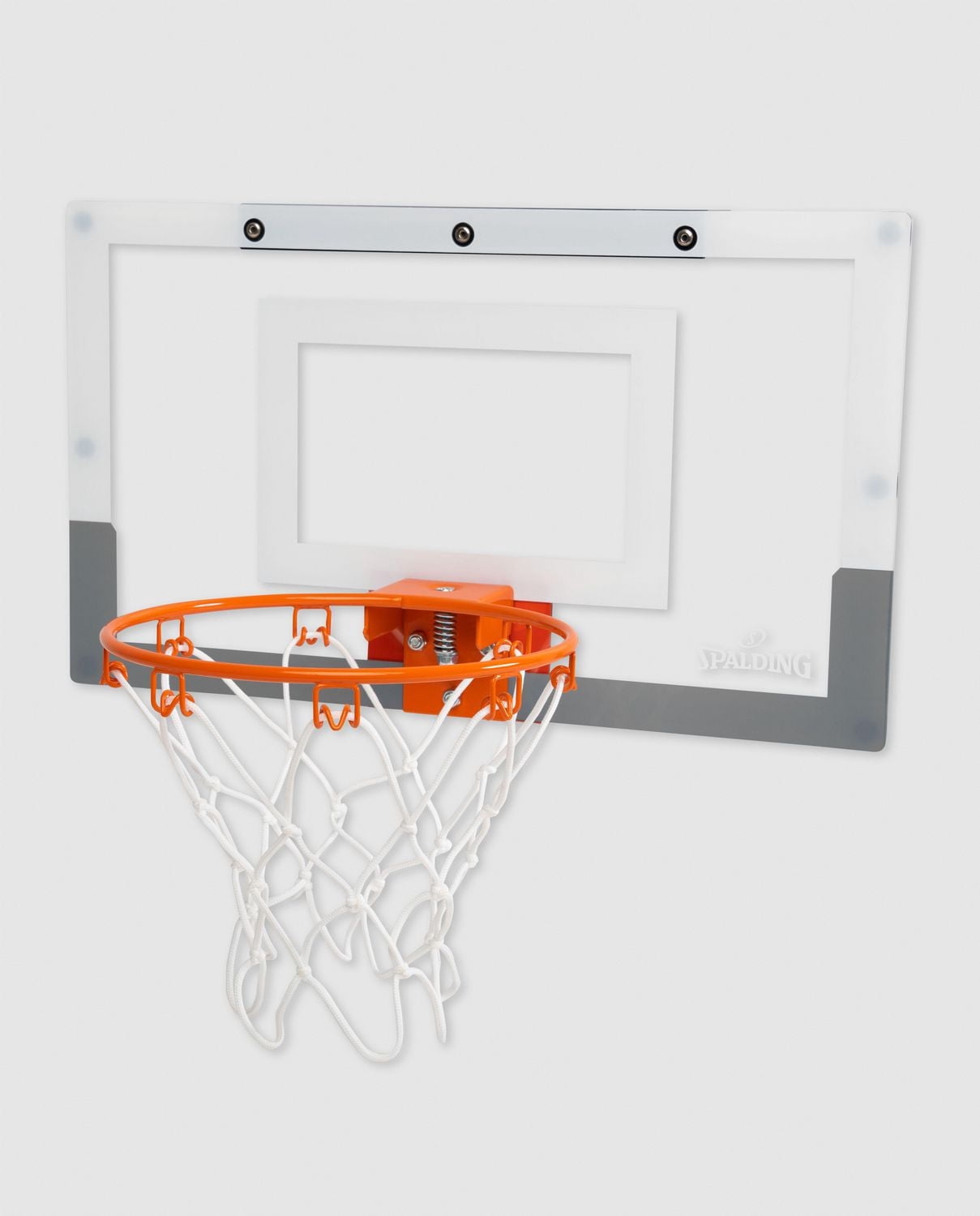 Spalding Slam Jam Indoor Over-The-Door Mounting Mini Basketball Hoop & Net w/ Ball
